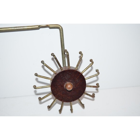 Vtg Men’s Tie Rack Organizer Twin Carousel 30 Tie Capacity MCM - Picture 3 of 4